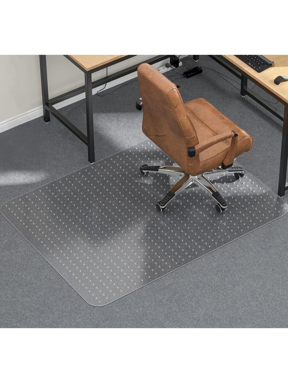 Tonaus Home Office Chair Carpet Mat, Clear Transparent 48" x 36"